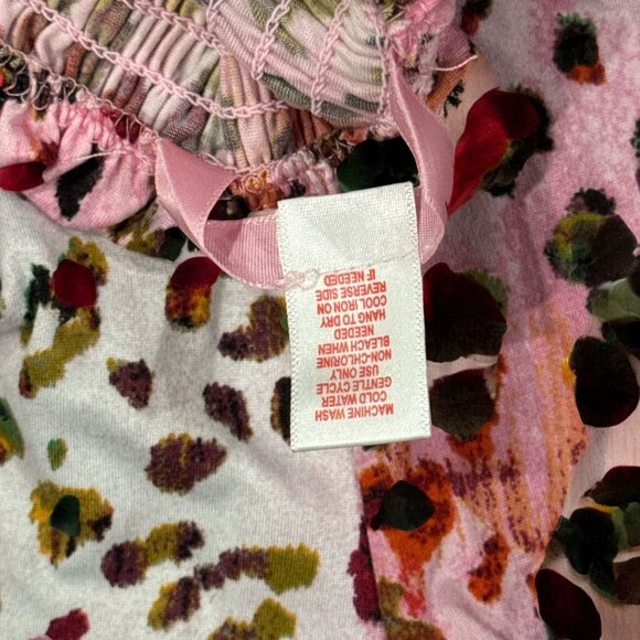 Girls 1st Kiss Pink Leopard Off-Shoulder Smocked Top & Shorts Set L/14 - Picture 6 of 9